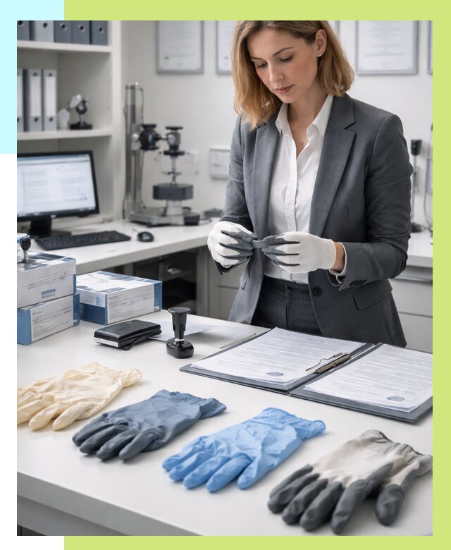 Сертификация перчаток в Гудермесе от 8710 р. | Алешин-Гдр