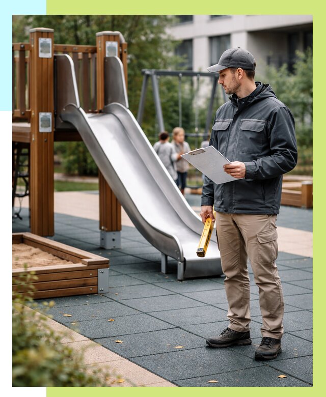 Сертификация детских площадок в Гудермесе от 25618 р. | Алешин-Гдр