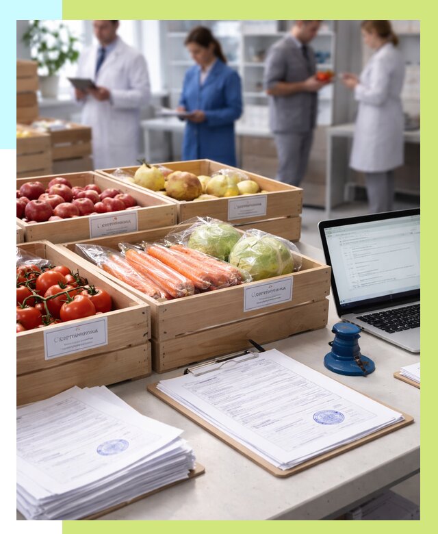 Сертификация овощей и фруктов в Гудермесе от 8710 р. | Алешин-Гдр