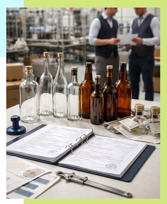 Сертификация стеклянных бутылок в Гудермесе от 25618 р. | Алешин-Гдр
