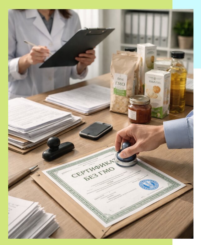 Получение сертификата Без ГМО для продукции в Гудермесе