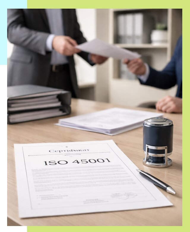 Сертификат ISO 45001 в Гудермесе под ключ от 46112 р. | Алешин-Гдр